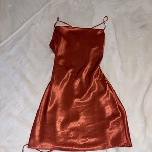 Orange copper dress